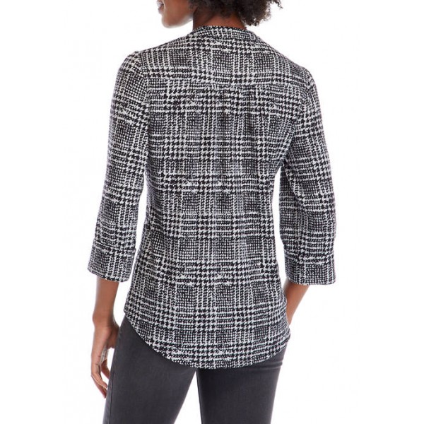New Directions® Women's Check Me Out Henley Top