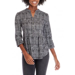 New Directions® Women's Check Me Out Henley Top 