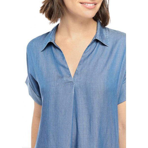 Crown & Ivy™ Women's Short Dolman Sleeve Popover Shirt