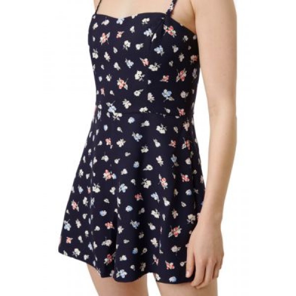 French Connection Printed Sweetheart Romper