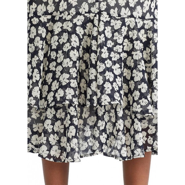 Chaps Women's Tiered Georgette Skirt