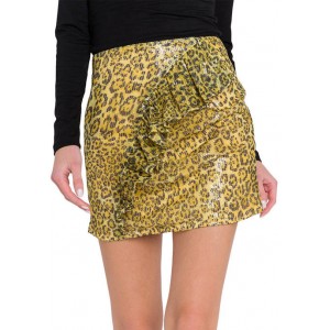 Endless Rose Leopard Pattern Sequin Skirt 