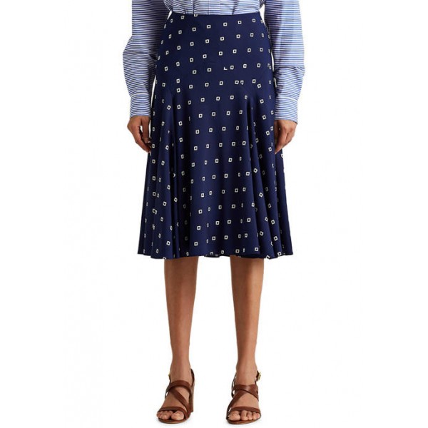 Lauren Ralph Lauren Print Crepe Peasant Skirt
