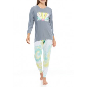 Crown & Ivy™ Long Sleeve Joggers Pajama Set