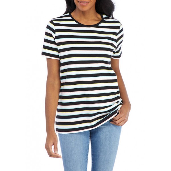 Kim Rogers® Women's Perfectly Soft Mariner Stripe T-Shirt