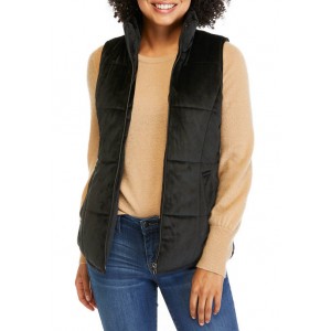 New Directions® Women's Velvet Puffer Vest 