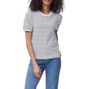 French Connection Striped Puff Sleeve T-Shirt 