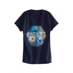 Gildan Women's Floral Star T-Shirt 