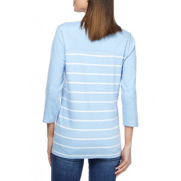 Kim Rogers® Women's 3/4 Sleeve Graphic Colorblock T-Shirt