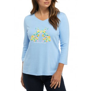 Kim Rogers® Women's 3/4 Sleeve Graphic T-Shirt 