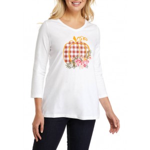 Kim Rogers® Women's 3/4 Sleeve Hello Fall Shirt 