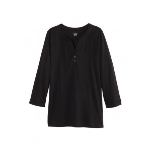 Kim Rogers® Women's 3/4 Sleeve Henley Shirt 