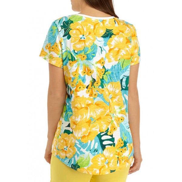 Kim Rogers® Women's Short Sleeve High Low Art T-Shirt