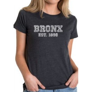 LA Pop Art Premium Blend Word Art T-Shirt - Popular Neighborhoods in Bronx, NY 