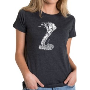 LA Pop Art Premium Blend Word Art T-Shirt - Types of Snakes 