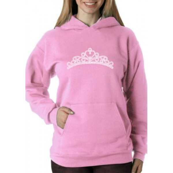 LA Pop Art Word Art Hooded Sweatshirt - Princess Tiara