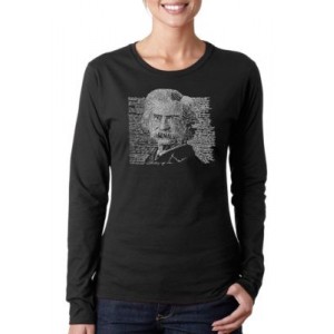 LA Pop Art Word Art Long Sleeve T-Shirt - Mark Twain 