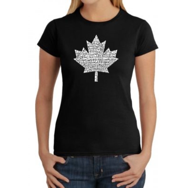 LA Pop Art Word Art T Shirt – Canadian National Anthem