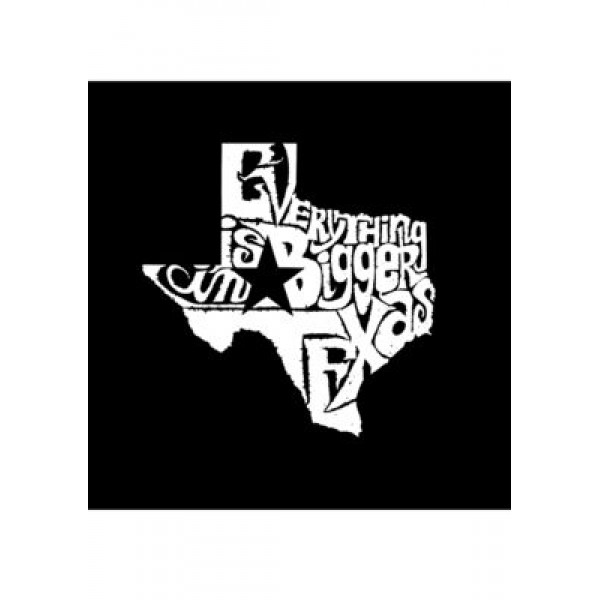 LA Pop Art Word Art T Shirt – Everything is Bigger in Texas