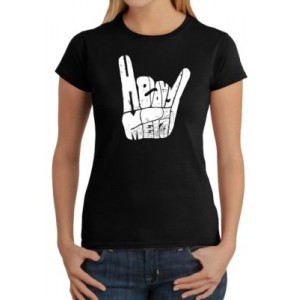 LA Pop Art Word Art T-Shirt - Heavy Metal 
