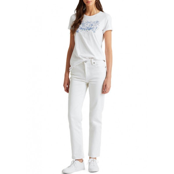 Lauren Ralph Lauren Floral Logo Cotton-Modal T-Shirt