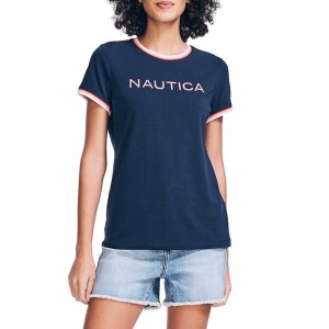 Nautica Women's Logo Graphic T-Shirt 