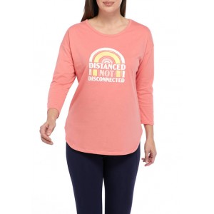 New Directions® Studio Women's 3/4 Sleeve Distance T-Shirt 