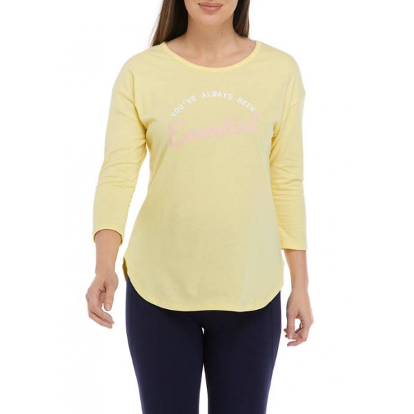 New Directions® Studio Women's 3/4 Sleeve Essential T-Shirt