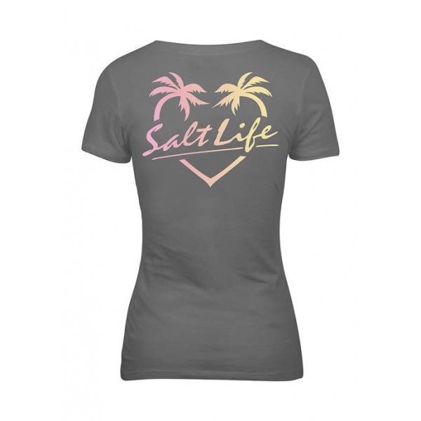 Salt Life Short Sleeve Palm Love V-Neck T-Shirt