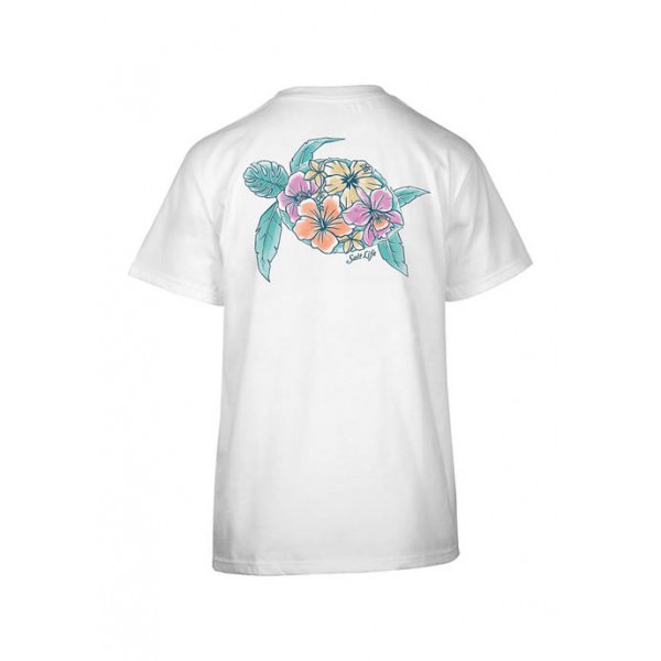 Salt Life Women's Short Sleeve Turtle Bloom Graphic T-Shirt