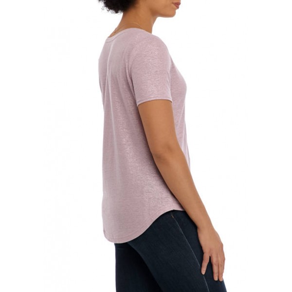 THE LIMITED Women's Short Sleeve Linen T-Shirt