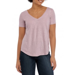 THE LIMITED Women's Short Sleeve Linen T-Shirt 