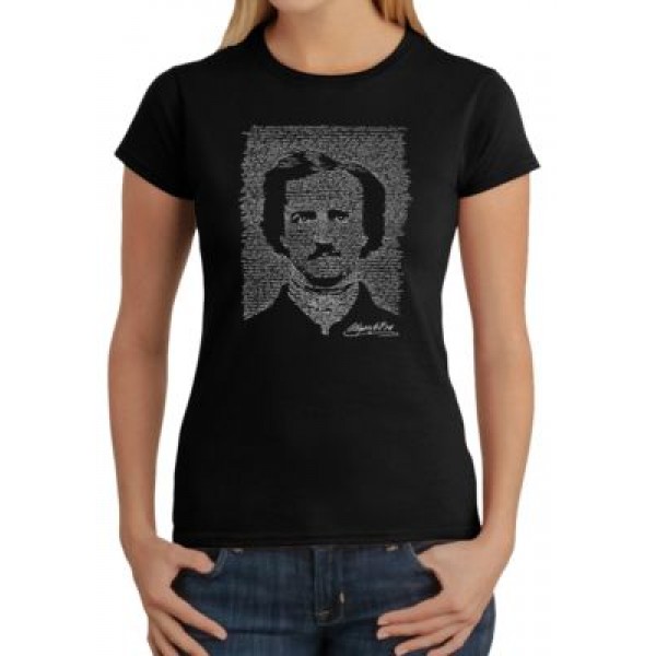 Word Art Edgar Allen Poe T-Shirt- The Raven