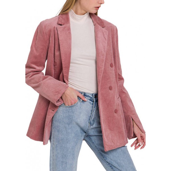 Endless Rose Women's Corduroy Double Breasted Jacket
