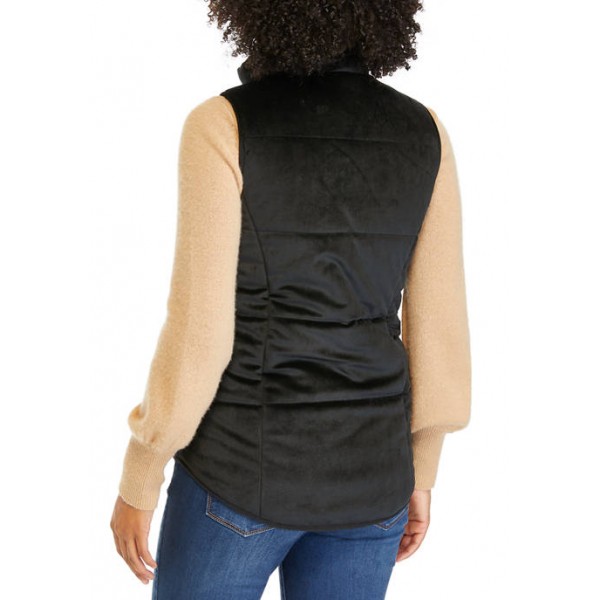 New Directions® Women's Velvet Puffer Vest