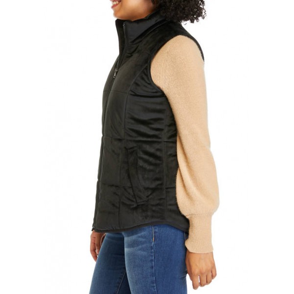 New Directions® Women's Velvet Puffer Vest