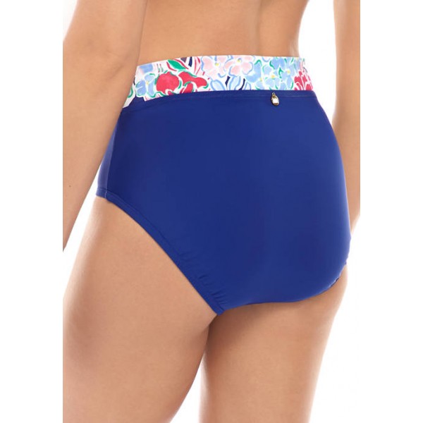Crown & Ivy™ Bouquet Sway High Waisted Swim Bottoms with Sash