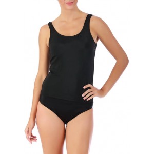 InstantFigure Compression Swimwear Tankini with Wide Straps and Slimming Control