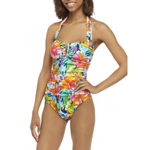 INTO THE BLEU by Amrex Bloom in Love Shirred One-Piece Swimsuit 