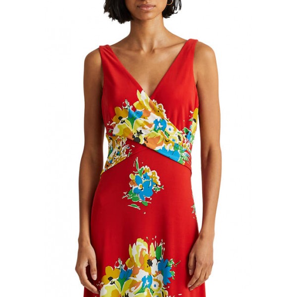 Lauren Ralph Lauren Floral Jersey Sleeveless Maxi Dress