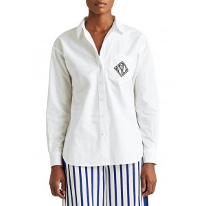 Lauren Ralph Lauren Logo Cotton Broadcloth Shirt