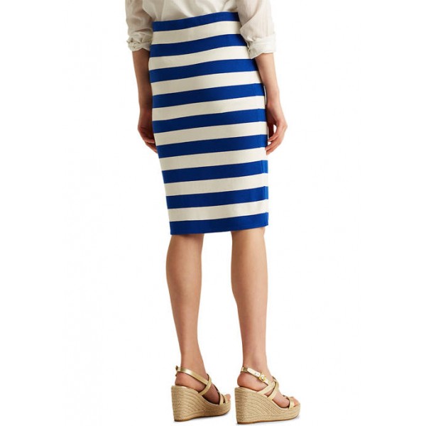 Lauren Ralph Lauren Striped Cotton-Blend Skirt