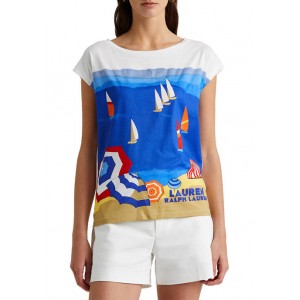 Lauren Ralph Lauren Women's Beach Boat Neck T-Shirt