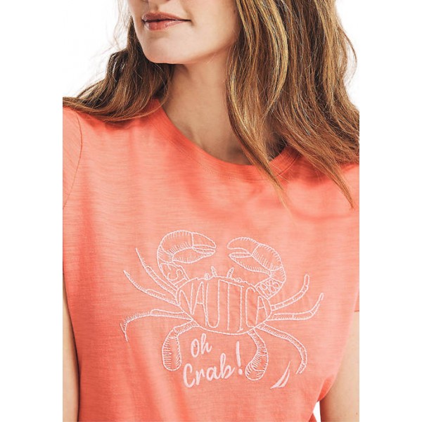 Nautica Women's Oh Crab Graphic T-Shirt