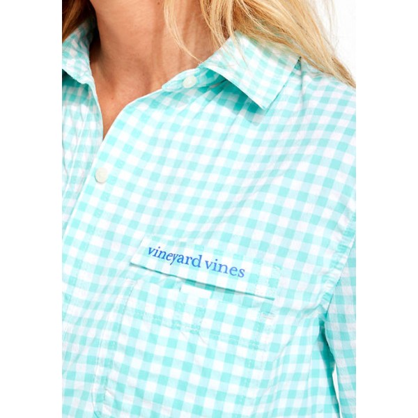 Vineyard Vines Women's Gingham Harbor Shirt Cover-Up