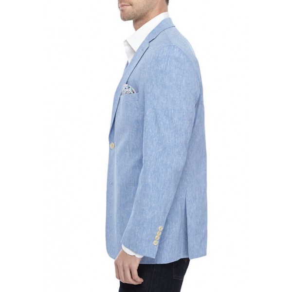 Crown & Ivy™ Blue Linen Solid Sport Coat