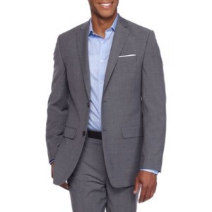 Crown & Ivy™ Slim Fit Stretch Gray Suit Coat 