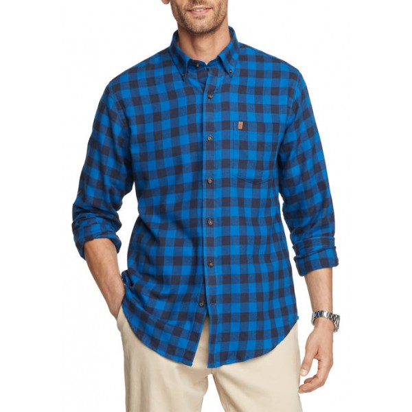 IZOD Flannel Plaid Button-Down Shirt