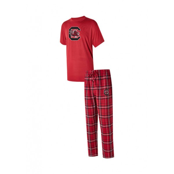 College Concepts NCAA South Carolina Gamecocks Ethos Short Sleeve Shirt and Pajama Pants Set