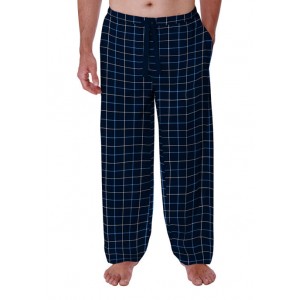 Saddlebred® Navy Windowpane Grid Knit Pajama Pants
